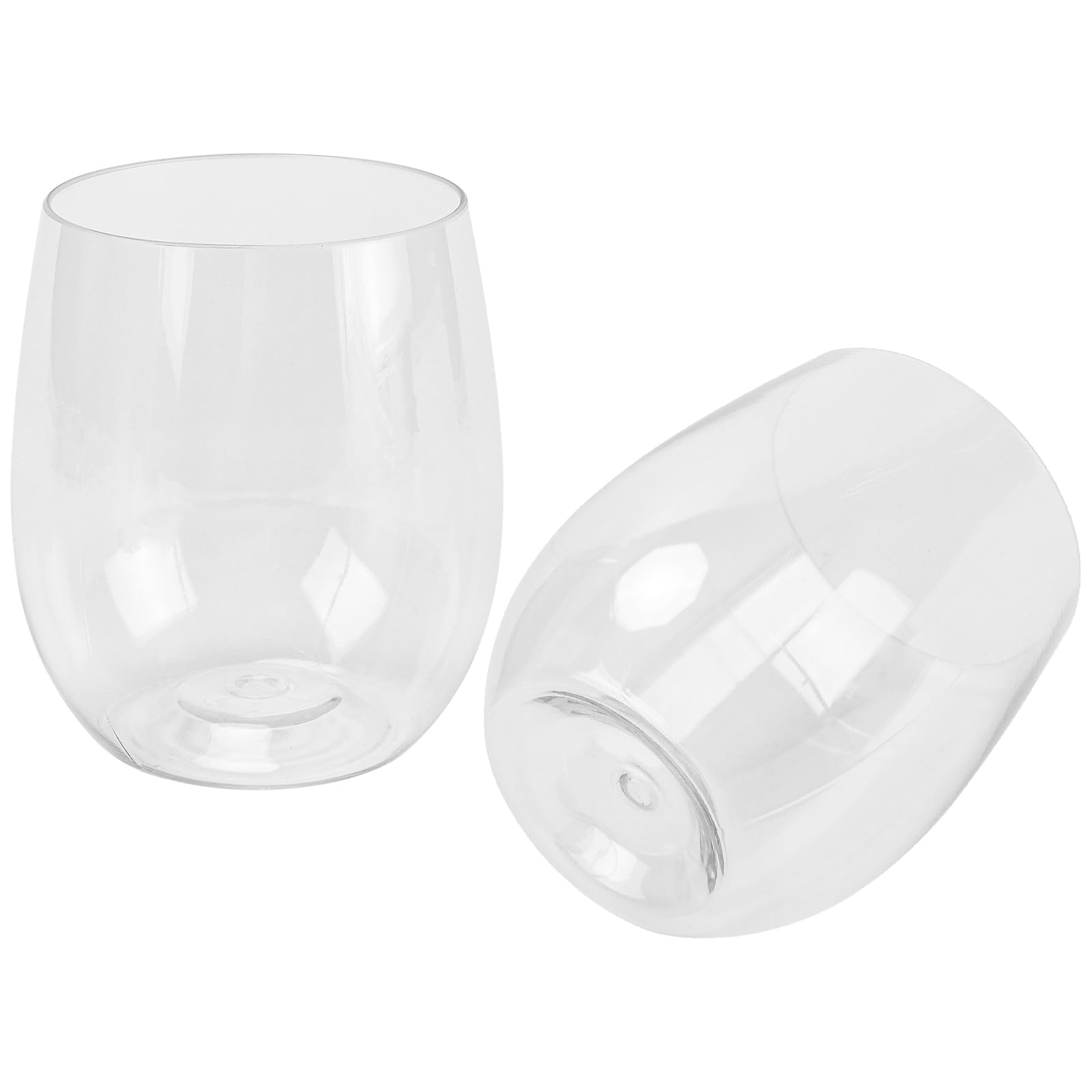 PINGEUI Lot de 16 verres à vin en plastique incassables, réutilisables et incassables pour mariage, fête, pique-nique, camping et piscine 350 ml