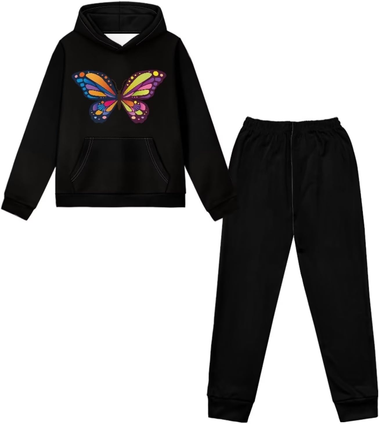 Boys Sweatshirt Pullover Hoodie Tracksuit Set Comfortable Casual Sports Clothes