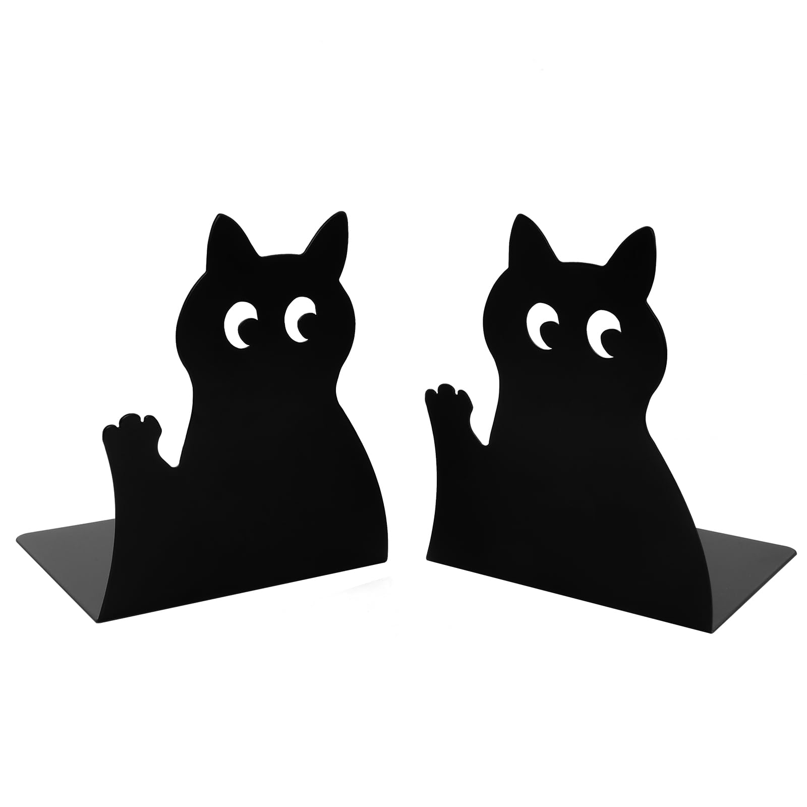 Sujetalibros de metal de gato negro organizador infantil y de oficina