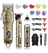 GSKY Hair Clippers for Men T-Blade Trimmer Set,Professional Cordless Hair Trimmer Beard Trimmer N...