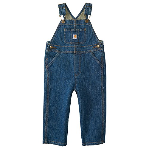 Image of Carhartt Kid's CM8665 Washed Denim Bib Overall - Boys