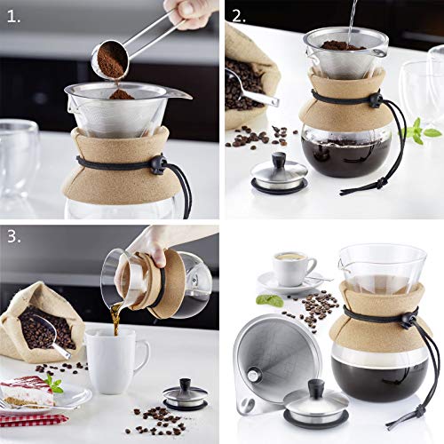 Cafetera Moka manual con filtro permanente 500 mL miniatura 3