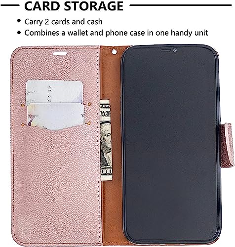 Étui iPhone 14 Pro Max en cuir or avec fermeture magnétique