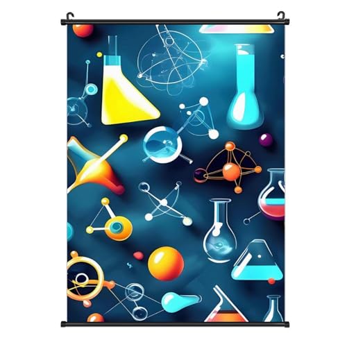 Poster chimie science art abstrait toile décoration maison bureau 40x61cm