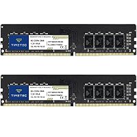 Timetec 16 GB KIT (2x8 GB) DDR4 2666 MHz (PC4-2666V) PC4-21300 UDIMM Desktop-RAM – Non-ECC Unbuffered, 288 Pin, 1,2 V, CL19 DIMM-Speichermodul – Ansicht 1