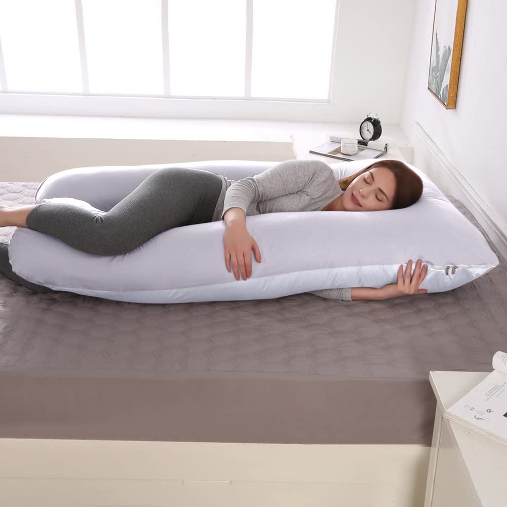 Housse D'oreiller De Maternité En Coton Lavable - Forme G Pour Un Sommeil Confortable Pendant La Grossesse