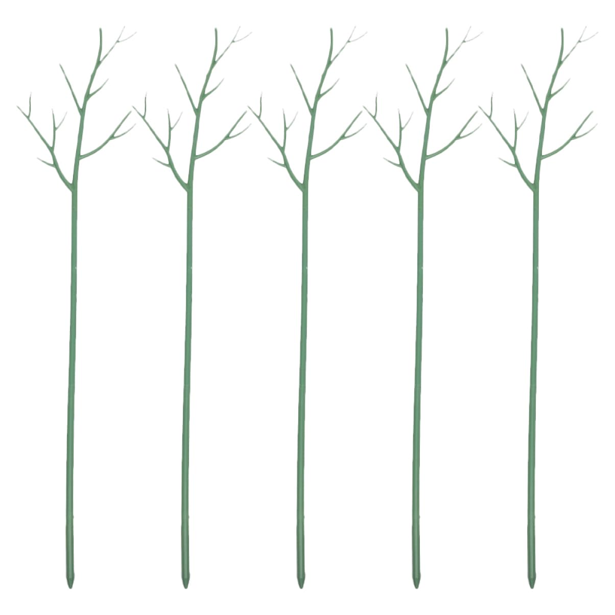 Sosoport 2 Ensembles Support pour Plantes D'extérieur Poteaux Treillis Végétal Treillis D'extérieur Bordure De Jardin Grand Support pour Plantes Plastique Green 5 Pièces * 2
