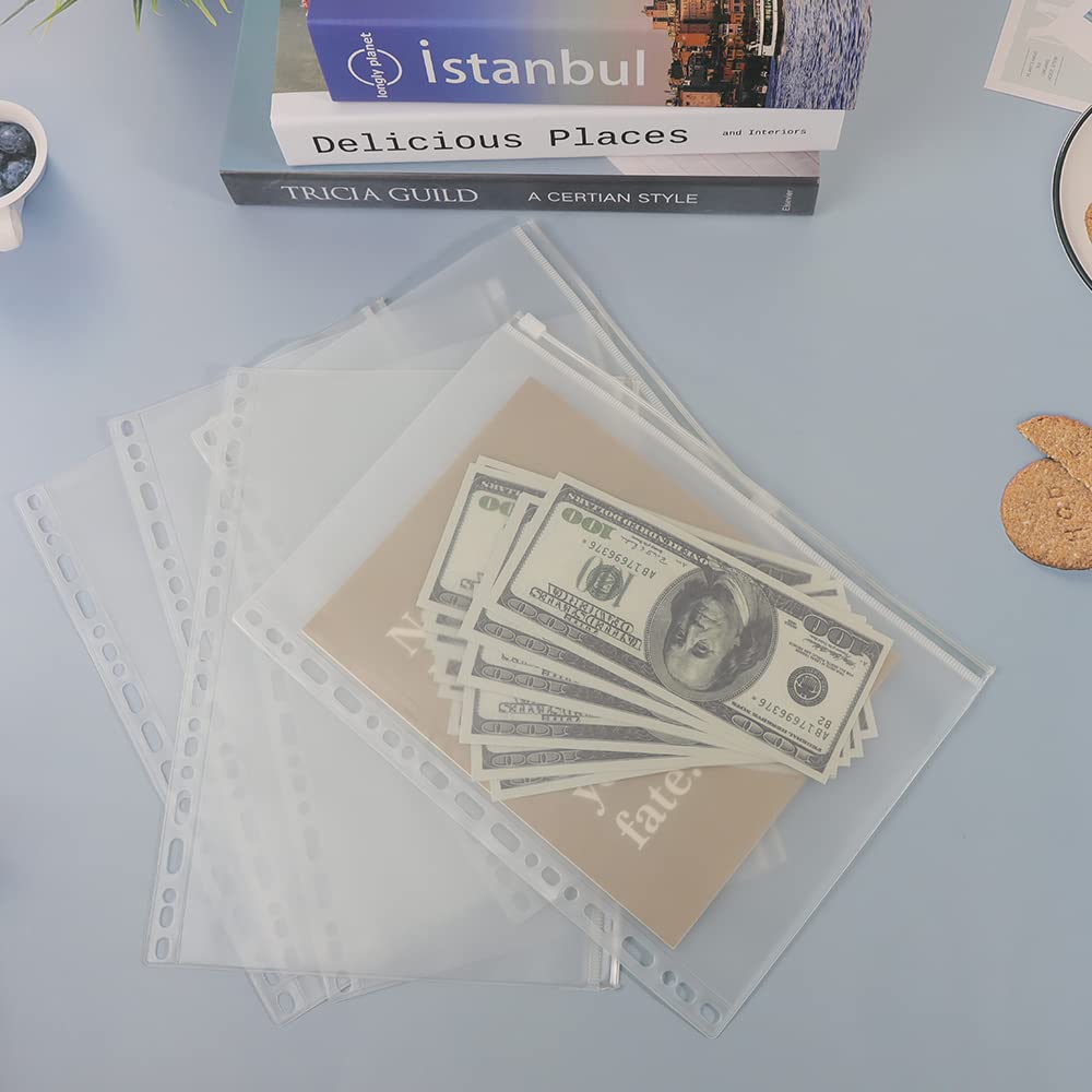 Koperty do segregatora w rozmiarze B5, przezroczyste plastikowe etui na zamek błyskawiczny, wodoodporne kieszenie z PCW do segregatora z okrągłym pierścieniem, teczka na dokumenty, do wielokrotnego