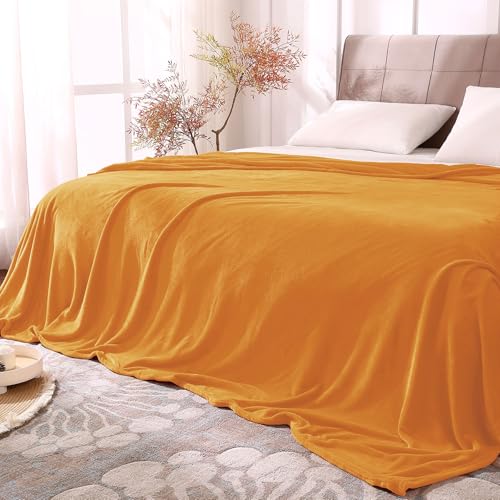 Image of BEDELITE Fleece Blanket King Size Blankets for Bed, Luxury Plush Cozy Fuzzy Blanket 108x90 inches, Super Soft Warm Lightweight Throw Blanket All Seasons Suitable, Burnt Orange