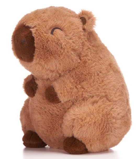 UKToyworld Sitting Capybara 9inch Soft Toy Light Brown Cuddly Plush Rodent