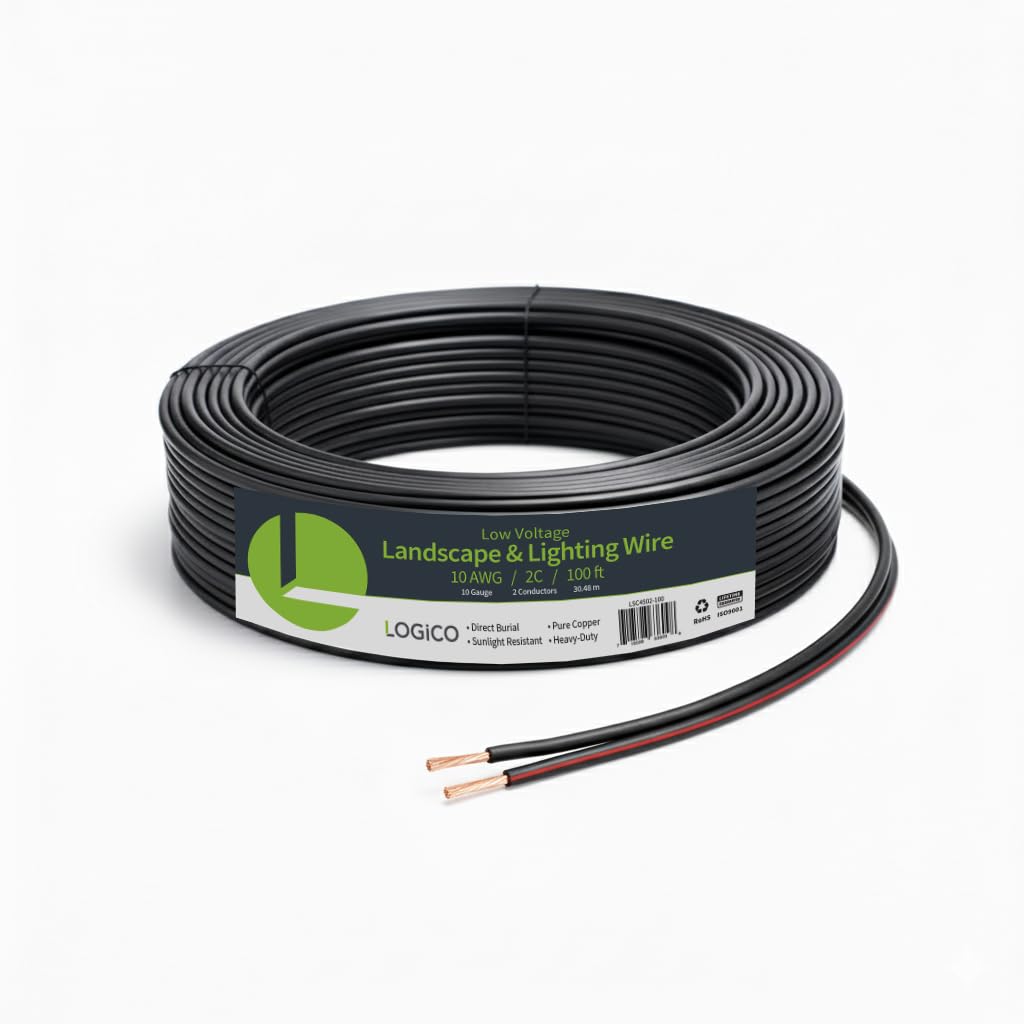 Best 10/2 Low Voltage Landscape Wire Outdoor Light Direct Burial Copper Cable 10AWG 500ft