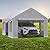 12x20FT Portable Garage, 12'x20' Carport Heavy Duty, Galvanized Frame & 180 g PE Waterproof Canopy, with 4 Doors (Included 2 Side Doors), and 4 Windows, for Pickup Truck, and Boat