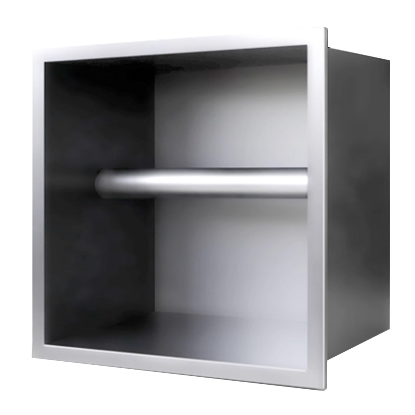 Nicho de baño de acero inoxidable, nicho de ducha, alcoba empotrada para habitación húmeda, organizador de ducha para dormitorio, cocina, sala de estar, papelera, papelera, papel higiénico, rojo, 20 x