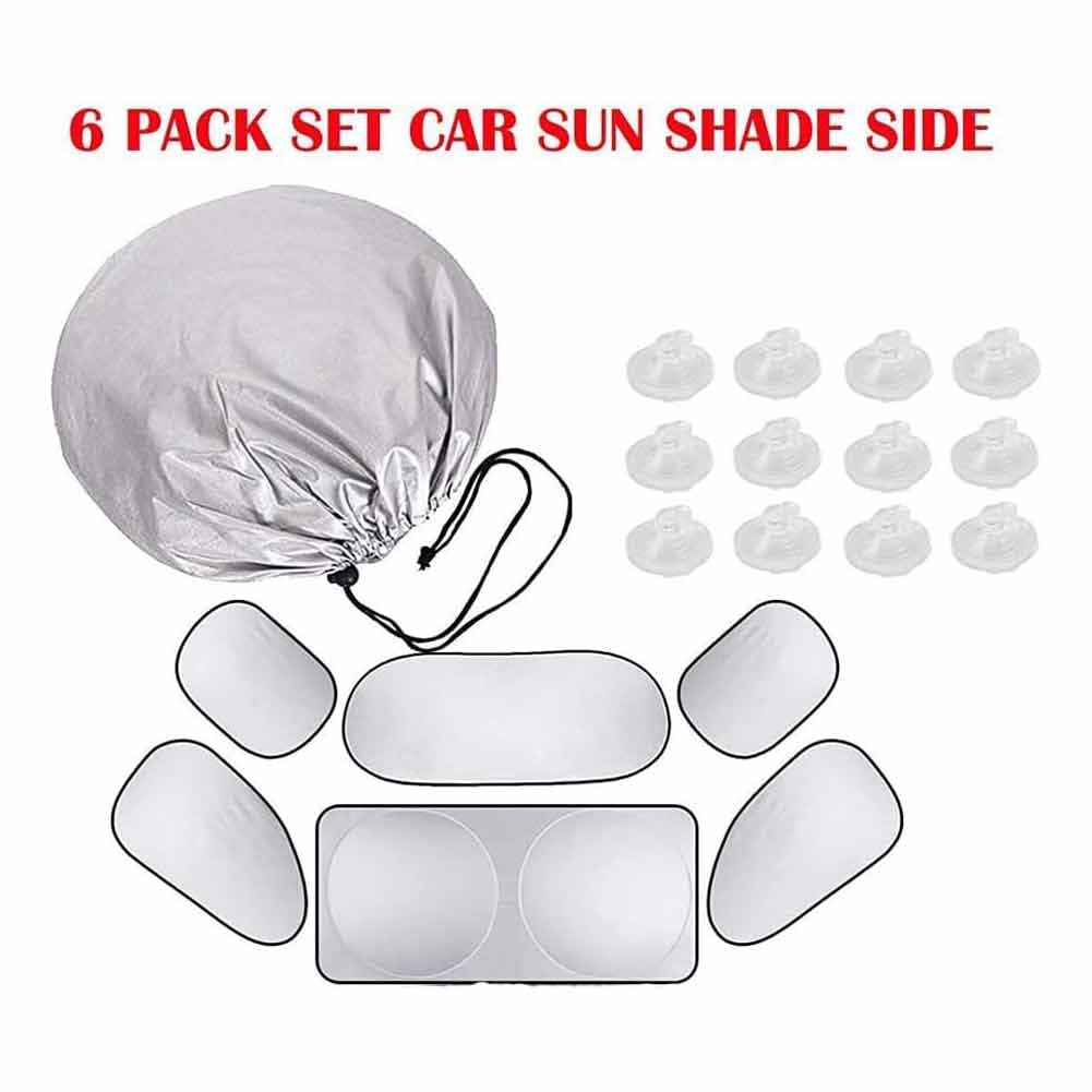 Parasole Auto per Lincoln Navigator 2019-2026, Set 6 Pezzi Parabrezza Interno Tende Riflettenti Protezione UV Finestrini Laterali Lunotto Posteriore