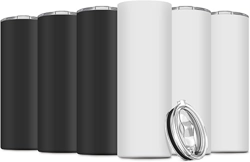 Vaso delgado de acero inoxidable de 20 onzas, vasos aislados de doble pared con tapa, vaso para agua, vaso delgado de viaje al vacío para café,