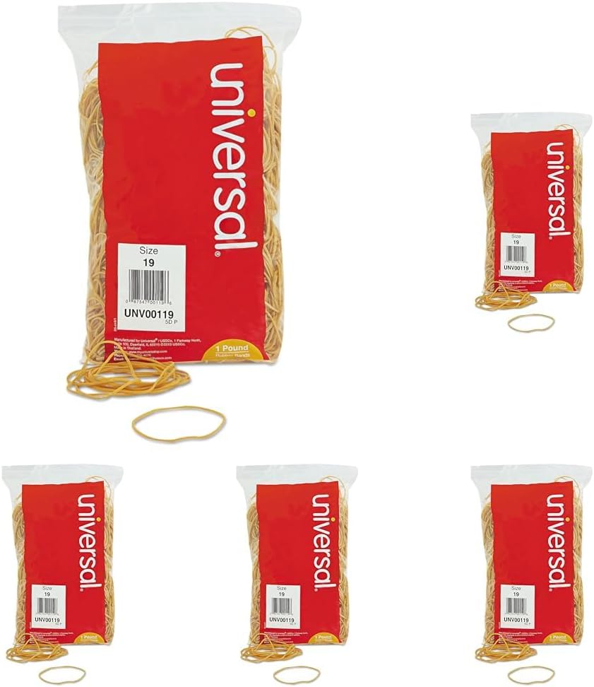 Universal 00119 Rubber Bands, Size 19, 3-1/2 x 1/16, 1lb Pack