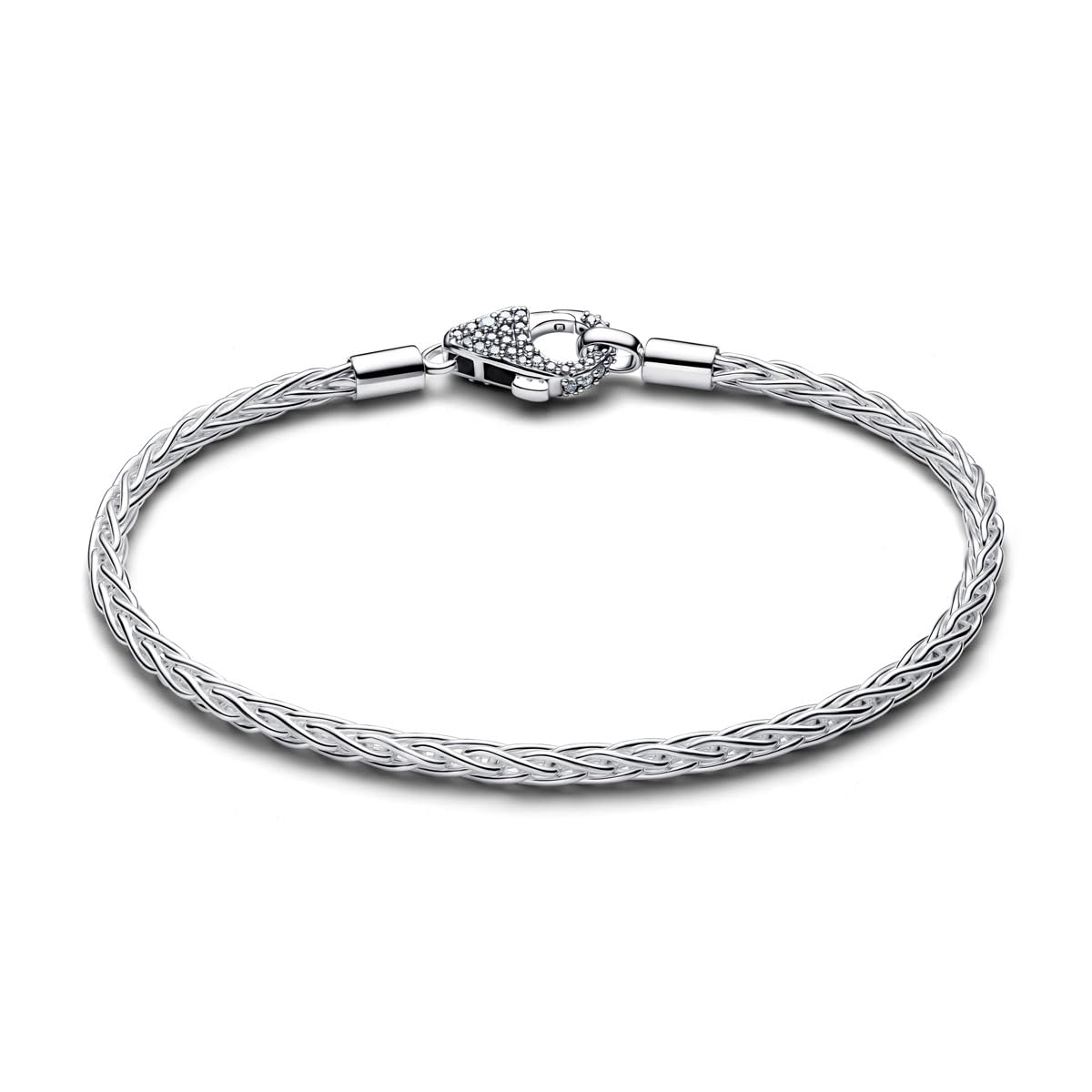 PANDORA Damenarmband Silber Fuchsschwanz mit Pavé-Verschluss 594462C01