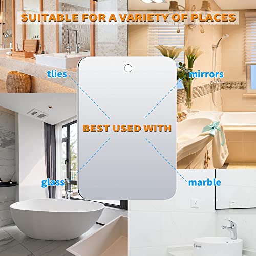 Shatterproof Shower Mirror Fogless For Shaving Cheap,Medium 8 "X6 Hanging Handheld Small Mirror,Camping Trip Mirror,Cosmetic Plastic,Bathroom Wall Hanging Fog Free Handheld #TOP4