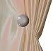 Ayygift Elegant Classic Pearl Magnetic Curtain Lace Rope Tieback Wrap Holdbacks - Set of 2 (Beige)