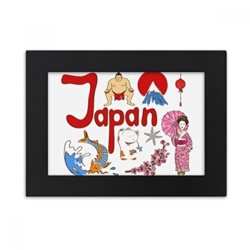 Cadre photo noir Japon Motif National de bureau 10x15 cm style asiatique - 2