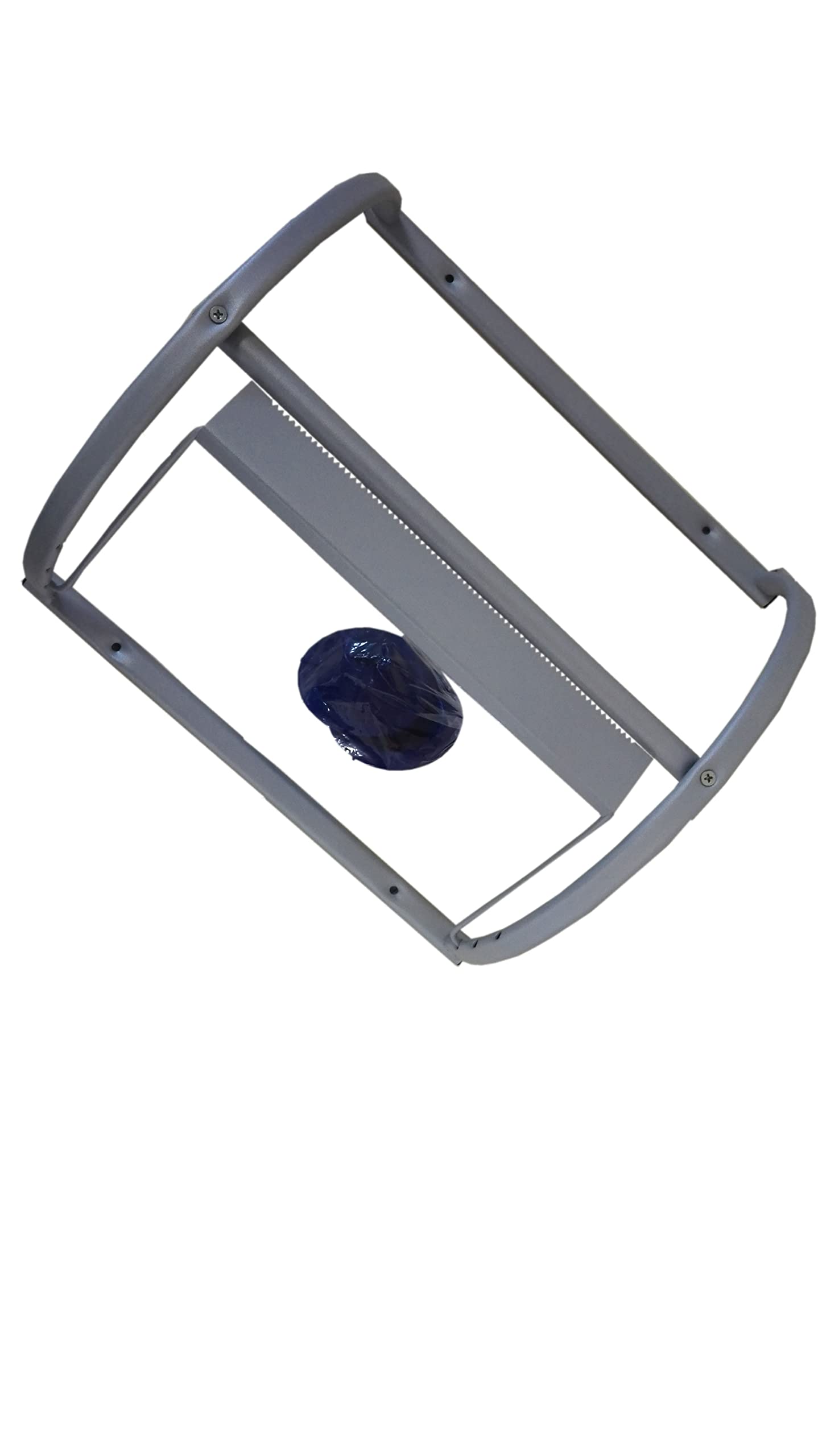 Tecnokit Dispenser portarotolo industriale da muro con bobina 500 strappi inclusa, acciaio verniciato alluminio, robusto porta bobina carta 29 cm, installazione rapida 38x35x18h