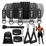 HPYGN Resistance Bands, 200 LBS Workout Exercise Bands with Handles Door Anchor Portable Bag Legs Ankle Straps for Resistance Training Muscle Exercise Physical Therapy Home Workouts