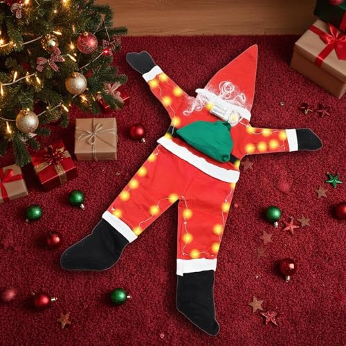 Père Noël grimpant robuste pour décorer une fenêtre face au vent