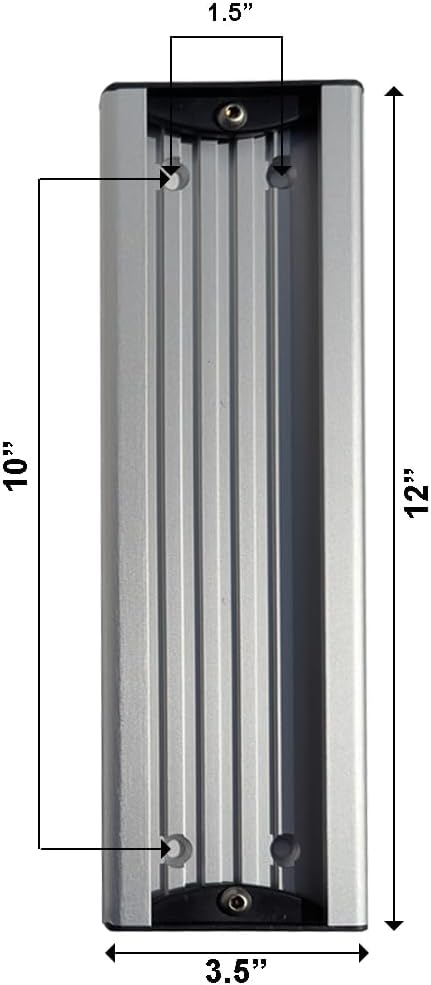 Bert's Custom Tackle Aluminum Marine Mounting Track System, High-Strength Corrosion-Resistant Rail for Fishing Rod Holders & Accessories, Made in USA
