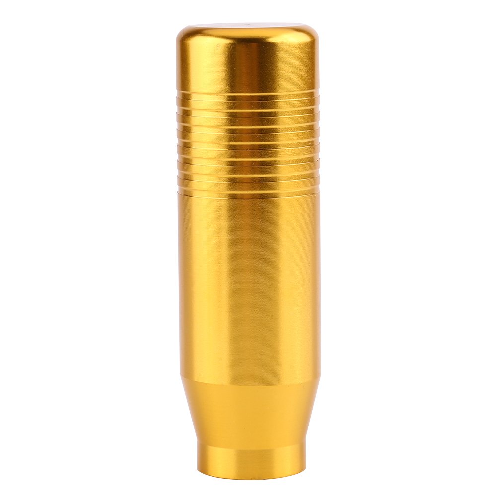 Keenso Gold Car Gear Shift Knob, Aluminum Alloy Universal Manual Gear Stick Shift Lever Knobs(Gold)
