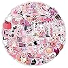 Pink Halloween Stickers 100 Pcs Vinyl Trendy Funny Terror Sticker for Laptop Water Bottle Luggage Skateboard Scrapbook Computer Bumper Bike Car,Waterproof Cool Cute Sticker for Adults Girl Teens #1