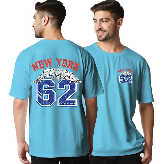 Image of Wear Your Opinion Mens Back Print Oversized T-Shirt (Design: Newyork 62 Oversized T-Shirt)