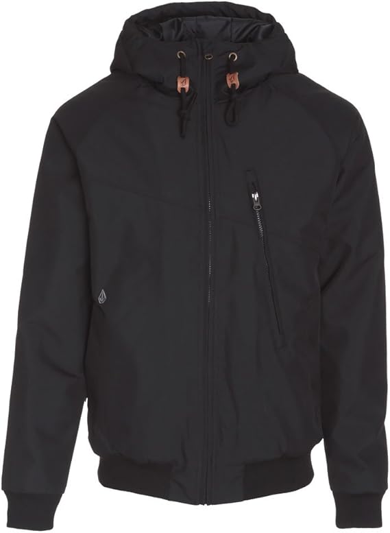 volcom hernan insulated black bomber jacket