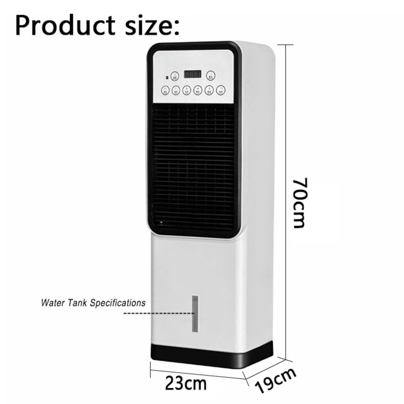 Raffrescatore evaporativo, raffrescatore ad Acqua, ventilatori di Raffreddamento per Camera da Letto, Ventilatore a Torre di Raffreddamento Portatile con Telecomando, Ser