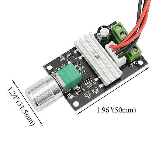 XINGYHENG 2Pcs DC Motor Governor 6V12V24V 3A Adjustable Speed Controller Regulation Switch 1203BB Variable Speed Pulse Positive Inversion Control Switching Button with Speed Control Knob