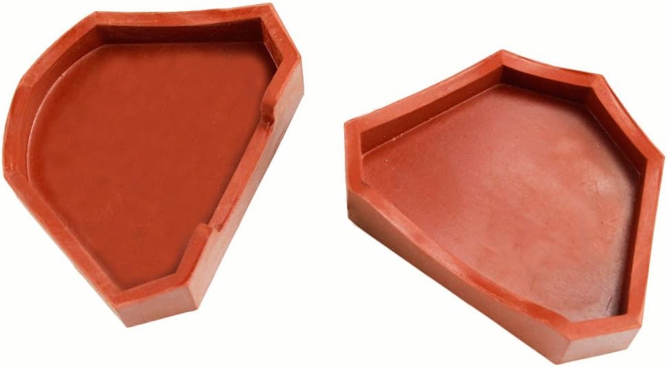 Airgoesin 2pcs Dental Lab Silicone Plaster Model Former Base Molds Mould L Size Tray Brown