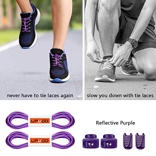 Image of UpUGo Elastic Shoe Laces, No Tie Shoe Laces Tieless for Kids, Adults, Elderly, One Size Fit All