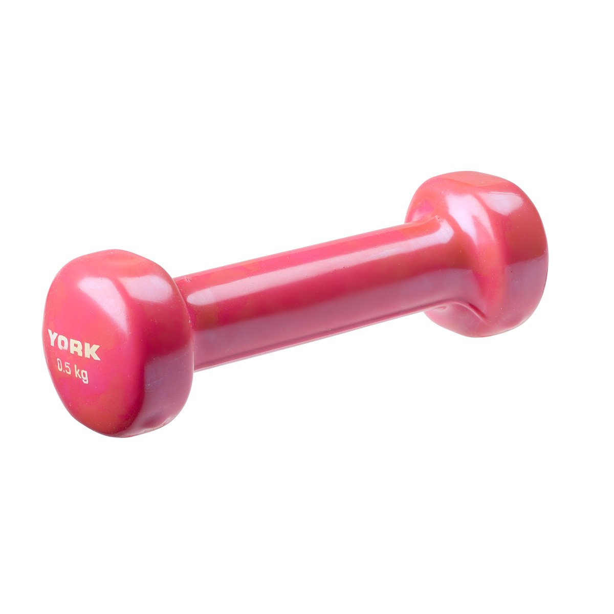 York Fitness Single Vinyl Dipped Dumbbell (Fitbell), Pink, 0.5 Kg