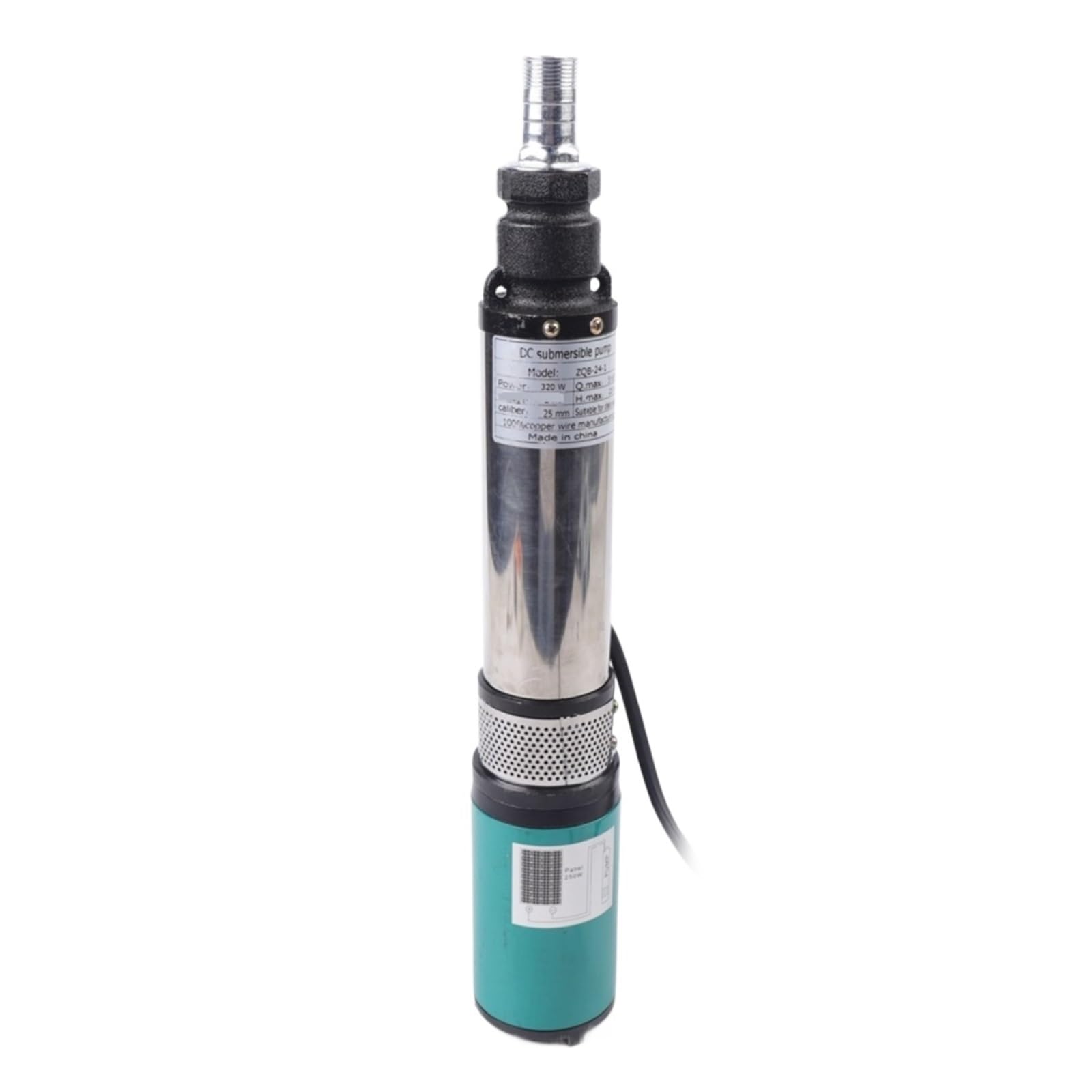 Submersible Deep Bore Well Water Pump 320W 24V Electric Farm for Intake Mines and Wells Powerful Water Flow