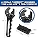 BRIFITOR 3AN-16AN Adjustable Wrench, Hose Fitting Tool, AN Wrench for Hose Fitting Adapters, Lightweight Aluminum, Black. With one set of Nylon Vise Jaws.