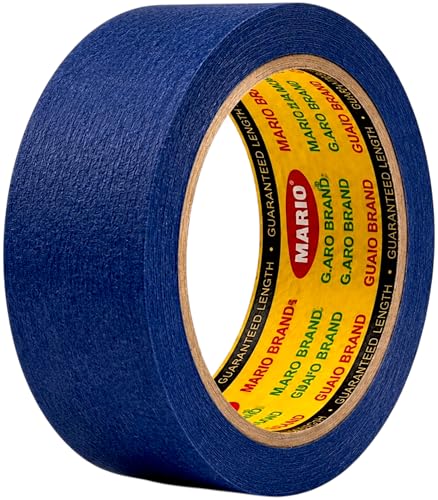 Image of Mario Blue Masking Tape - 20 Meter Length, 48mm Width - Extra Wide Masking Tape for Painting, DIY & Surface Protection - Strong Adhesion, Clean Peel - Pack of 1 Roll