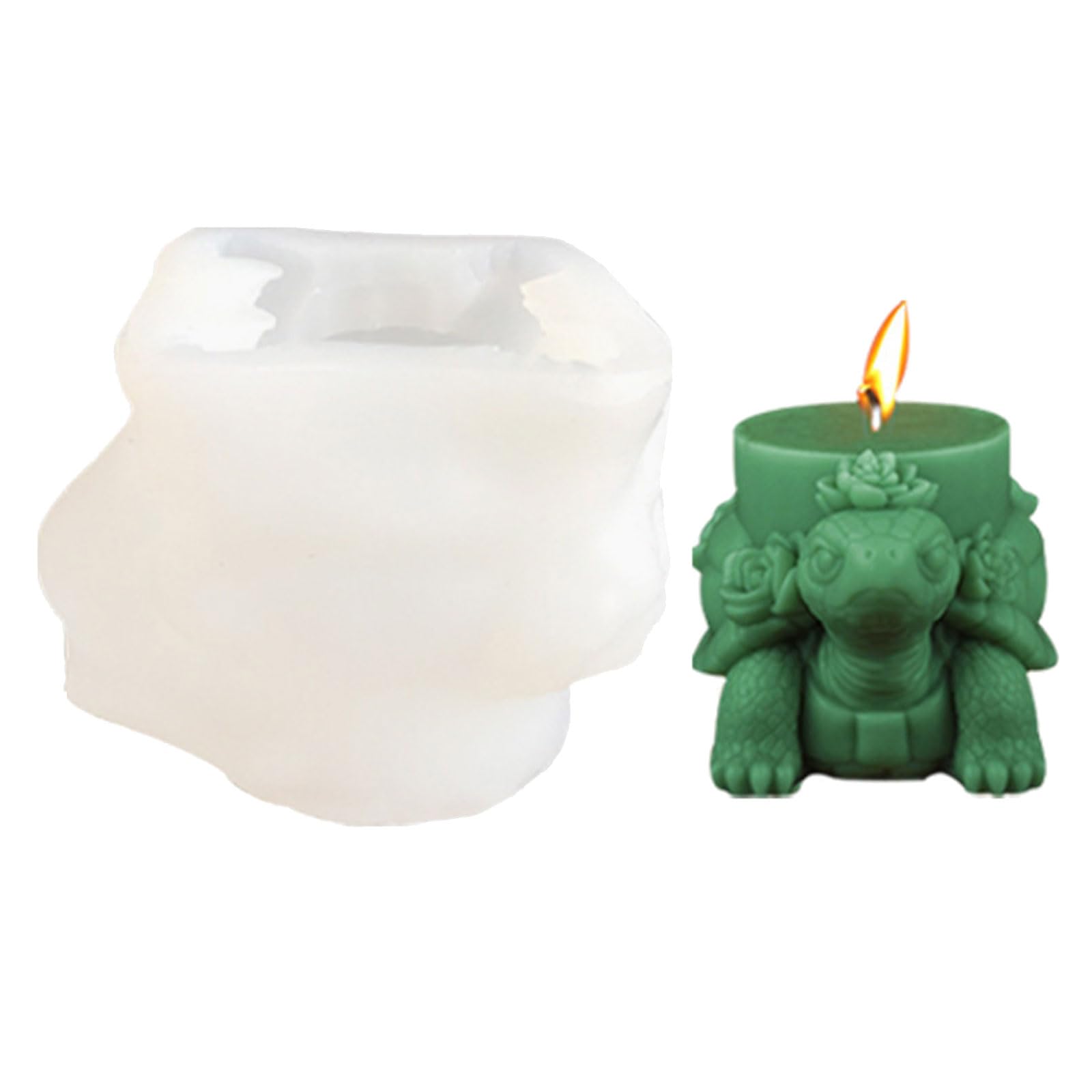 Tsophreniq Turtles Cylindrical Silicones 3D Turtles Molds Casting Epoxy Resin Molds Soap Craft Supplies Silicone