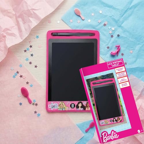 Image of Barbie LCD Writing Tablet for Kids -10-inch Portable Digital Drawing Pad, Pink Electronic E-Writer & Erasable Doodle Board, Eco-Friendly Educational Toy for Girls 3+, One-Key Clear Function