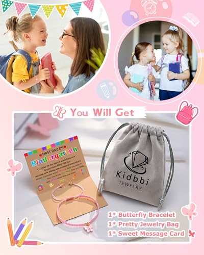 Pink Butterfly Adjustable Bracelet First Day of School Gifts 6