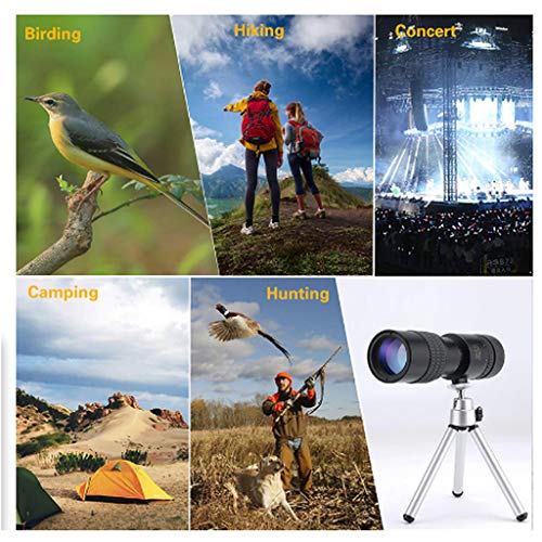 4K 10-300X40mm Super Telephoto Zoom Monocular Telescope with Tripod, for Phone, Anti-Shake Phone Camera Lens,Bird Watching Hunting Camping Travelling Hiking-US (4K 10-300X40mm-A)