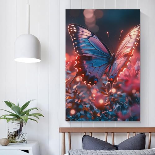 Lienzo de mariposa para decorar el salon y pasillos modernos 5