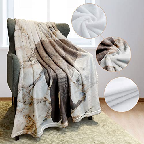 Sxchen 60"X80" Blankets Plush Sofa Bed Throw Elephant Marbled #TOP3