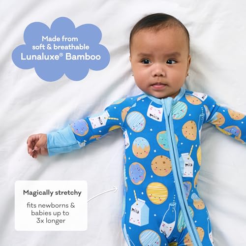 Image of Little Sleepies Pajamas for Baby Boys & Girls, Viscose from Bamboo Baby Pajamas, Sleepers, 2-Way Zipper PJs