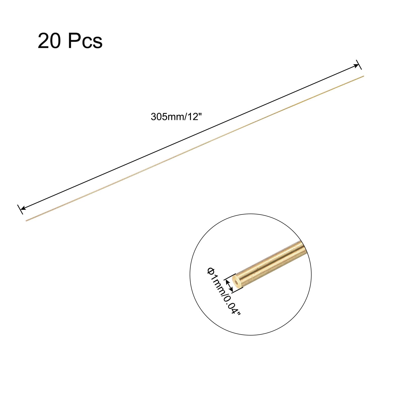 Tiges En Laiton 2mm X 300mm - Lot De 10 - Pour Modélisme, Maquettes, DIY - Tour à Métaux