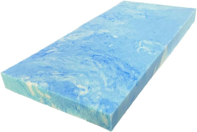 FoamRush 2 x 30 x 96 Cooling Gel Memory Foam Only Insert, Square Pad, Memory Foam Topper, Seat Cushion Replacement, Upholstery Foam, Pet Bed Memory Foam, Wheelchair Seat Cushion, Made in USA