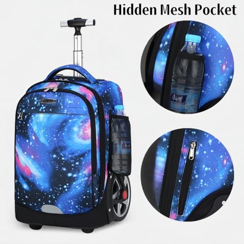 Mochila con ruedas para niños con respaldo transpirable que alivia el peso escolar diario 3